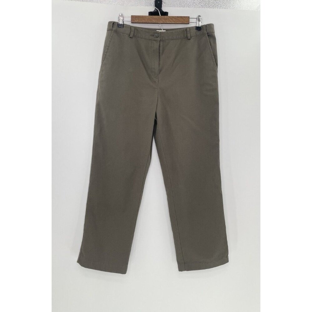 L.L. Bean Olive Green Women's Ankle Pants 12 Reg